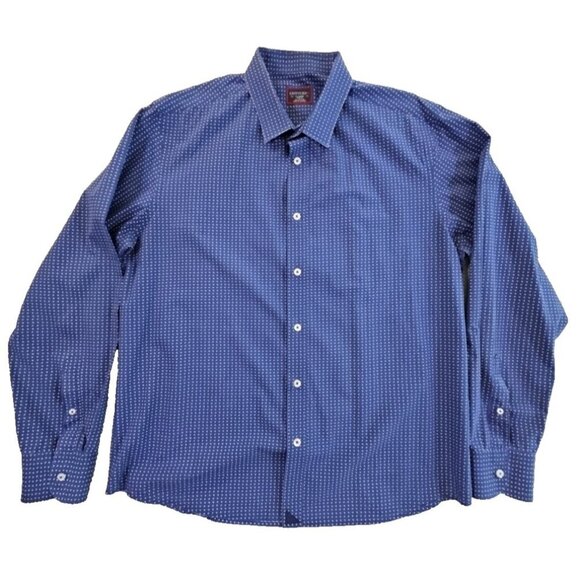 UNTUCKit Other - Untuckit Long Sleeve Shirt Men's XL Button Up Slim Fit Blue AOP Cotton EUC LN